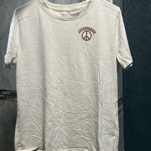 Abercrombie White T-Shirt with Brown Logo